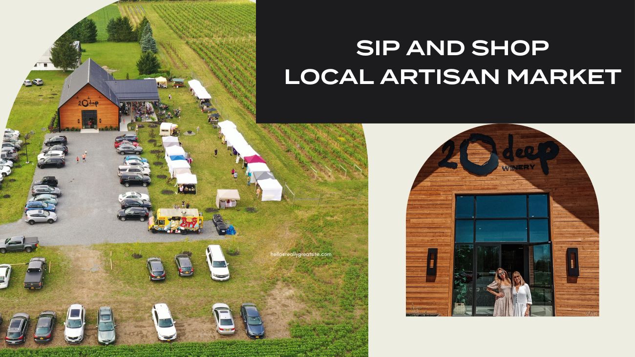 Sip and shop local artisan market.