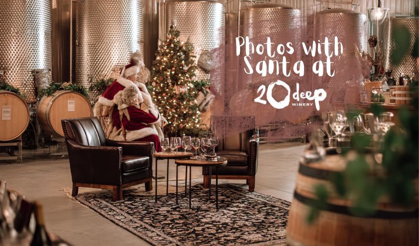 Christmas Photos with Santa at 20 Deep Winery
