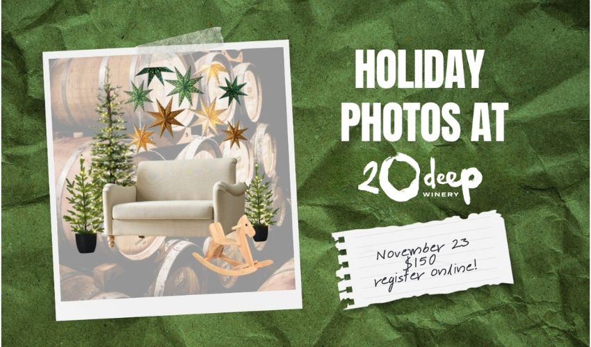 Holiday Photo Sessions at 20 Deep Winery