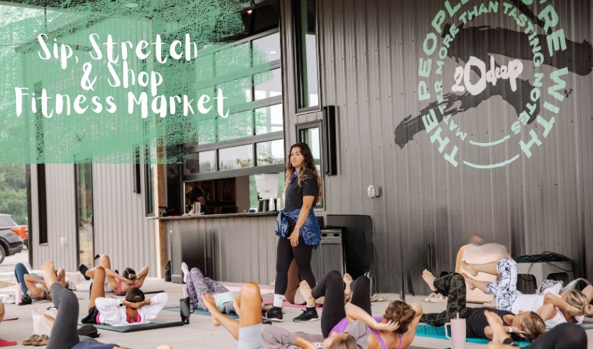 Sip Stretch and Shop Fitness Market